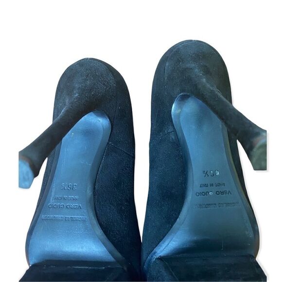 NICHOLAS Kirkwood Black Suede Platform Heels - Picture 7 of 8